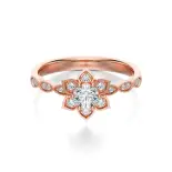 Pierścionek z różowego złota z diamentami AJPZ_148